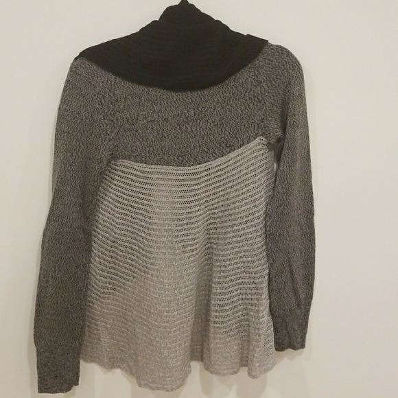 LUCKY BRAND size XS Black with Grey Knit Cardigan - Picture 2 of 3